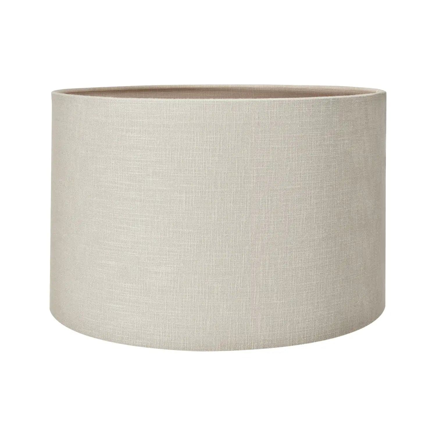 Grey Linen Self Lined Drum Lampshade 30cm/12in